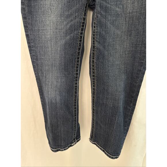 A.N.A A New Approach Capri Jeans Womens Size 4 Thick Stitch Medium Wash Nice - Picture 4 of 9